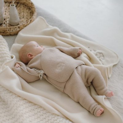 Newborn baby jacket no embroidery, beige