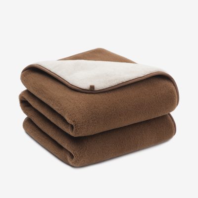 Blanket “Camel” 2 ply, beige/bronz