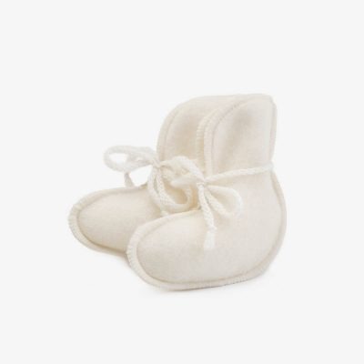 Newborn baby socks, ecru