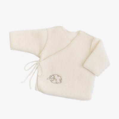 Newborn baby jacket embroidered, ecru