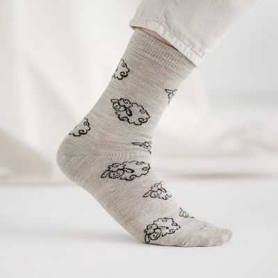 Socks “Flokati”, beige
