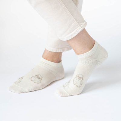 Socks short “Flokati”, ecru