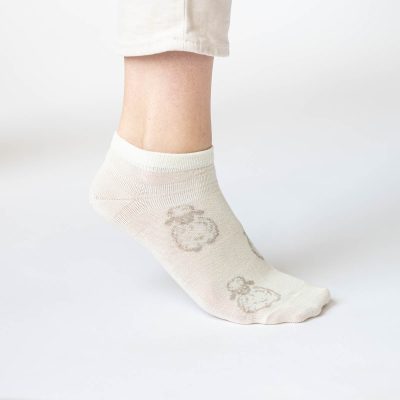 Socks short “Flokati”, ecru
