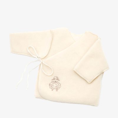 Newborn baby jacket “Sheep” embroidered, ecru