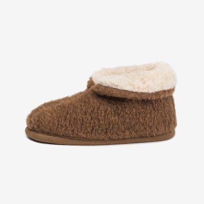 Stalk slippers “Camel”, dark brown